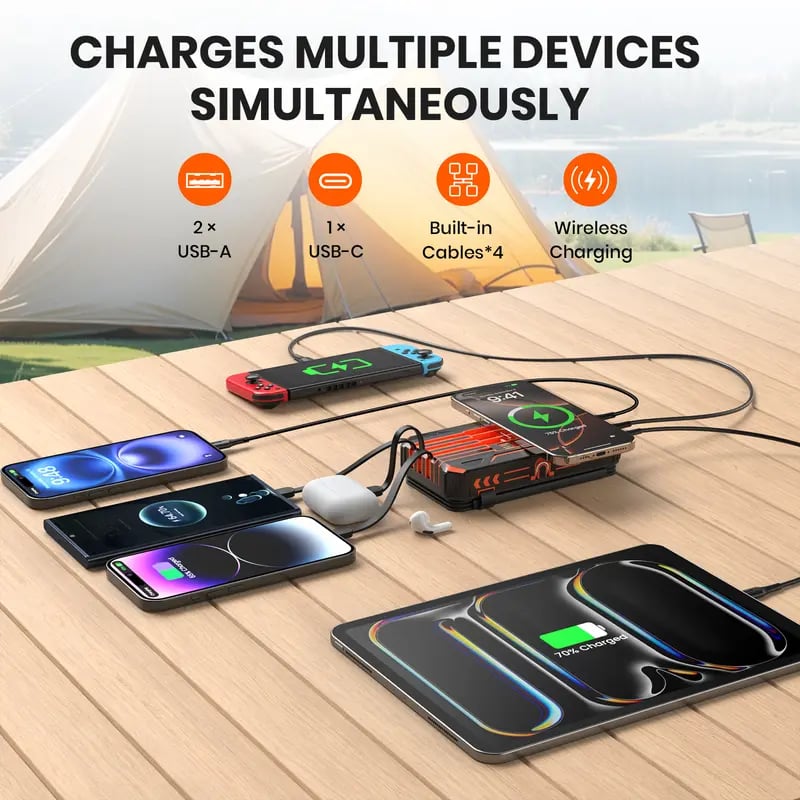 High-Capacity Solar Charger Power Bank