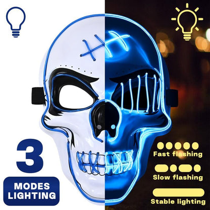 🎃2025 New Halloween Scary LED Skeleton Mask
