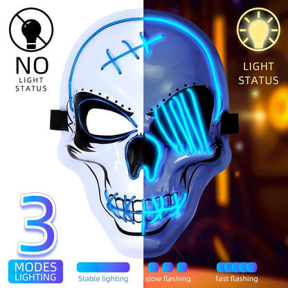 🎃2025 New Halloween Scary LED Skeleton Mask