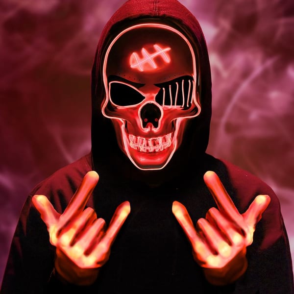 🎃2025 New Halloween Scary LED Skeleton Mask