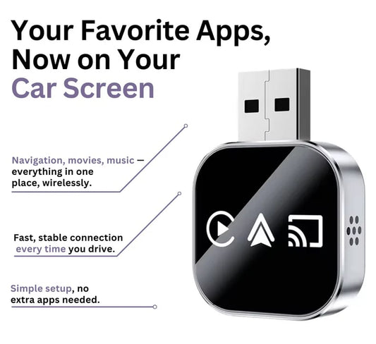 🔥2025 Upgrade 3-in-1 Wireless CarPlay Adapter