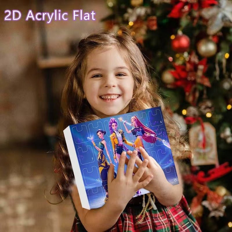 Demon Hunters Advent Countdown Calendar With 24pcs Keychain