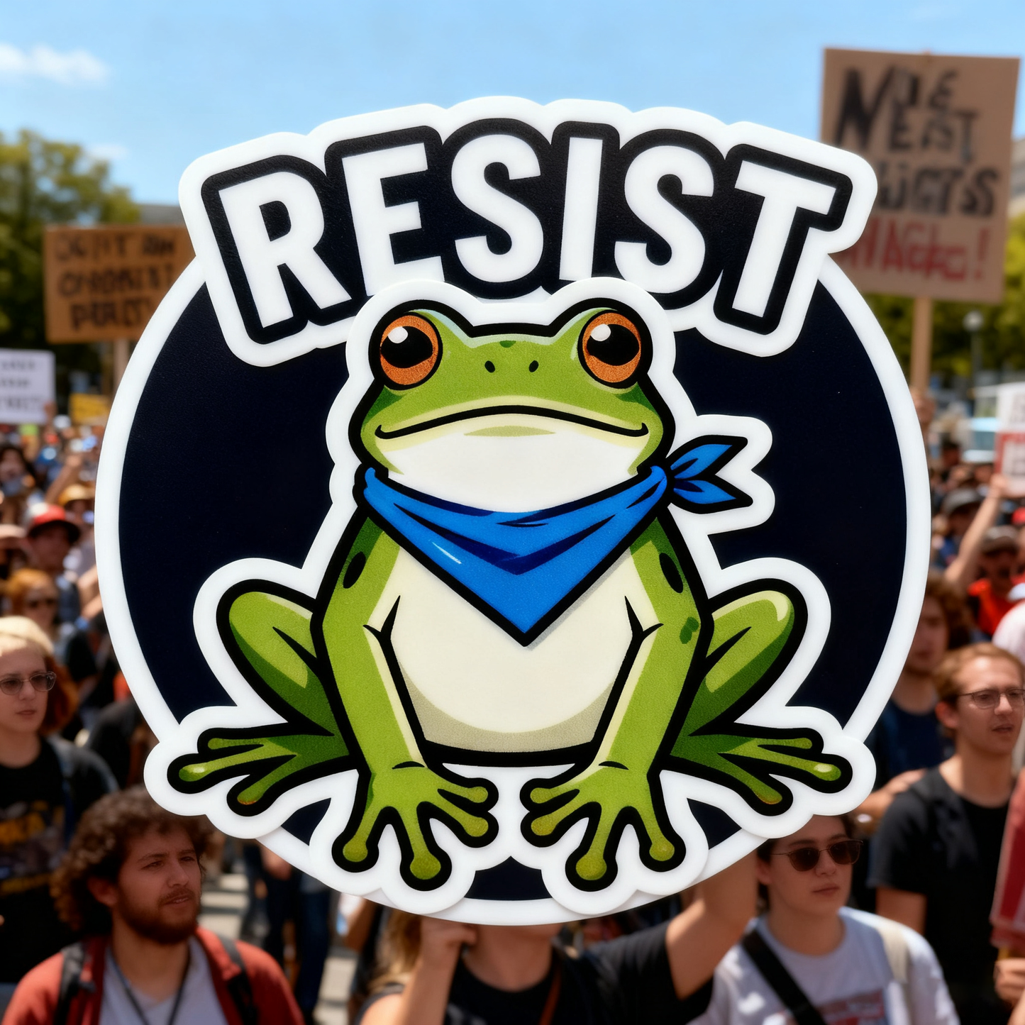 🔥Last day 50% OFF🔥Portland Frog Protest Stickers
