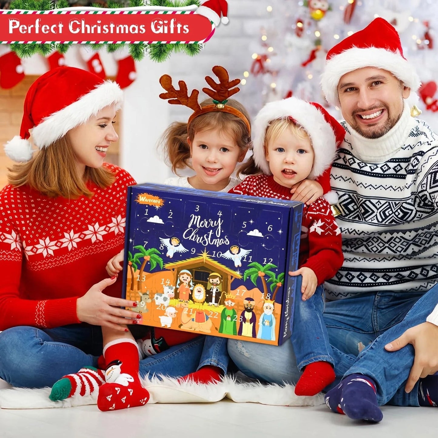 2025 Kids, 24 Days of Nativity Advent Calendar Building Blocks