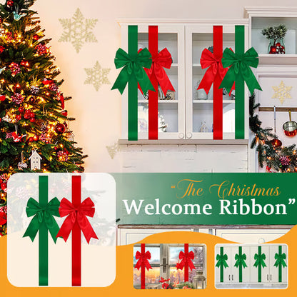 🎄4PCS Red/Green Christmas Cabinet Ribbon