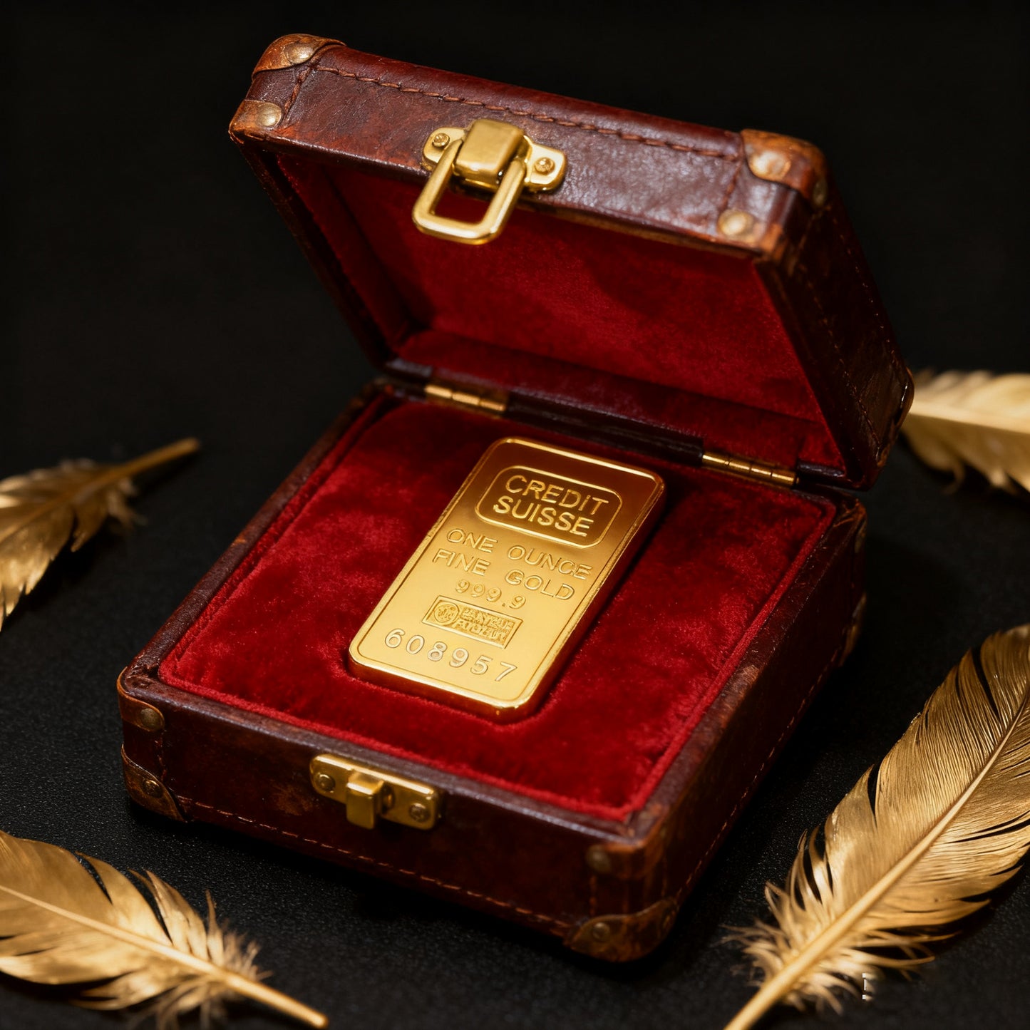 1 0z Credit Suisse Gold Bar.Unique Serial Number