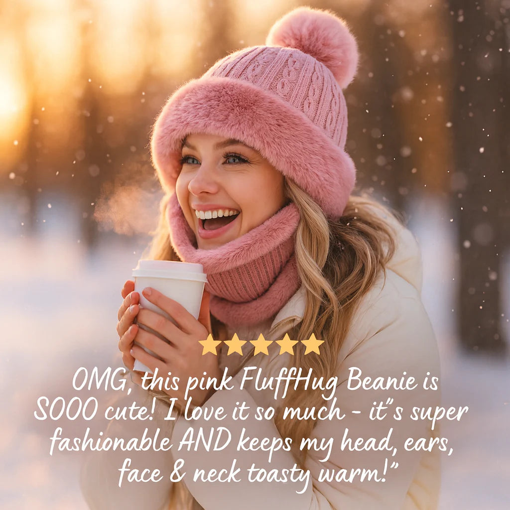 3 in 1 Winter Beanie Hat Scarf Mask Hat For Women